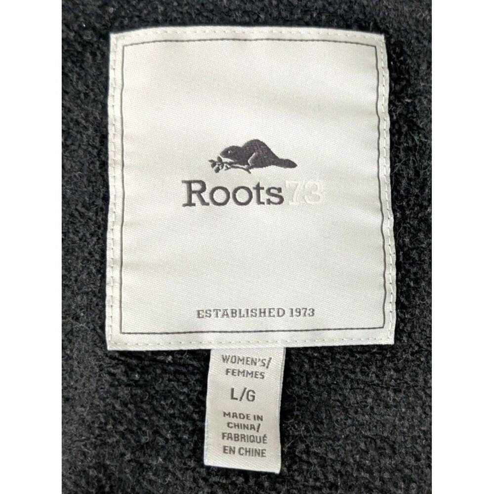 Roots 73 Riverside Full Zip Fleece Hoodie Cozy Women's Size Large Black - Picture 3 of 8